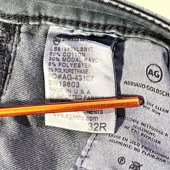 AG The Legging Ankle Sateen Coated Skinny Jeans Minimalist Black Women 32 - Picture 9 of 9